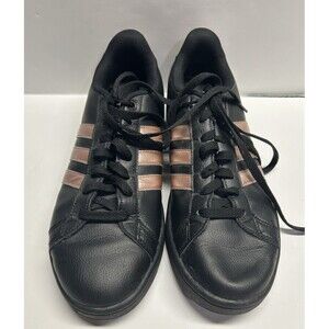 Womens Adidas Black And Pink Cloudfoam Sneakers low Comfort Walking size 9.5